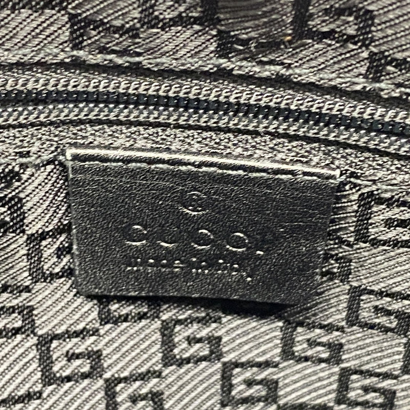 【6fb3160】グッチ ショルダーバッグ 01234 レザー ブラック シルバー金具【中古】レディース