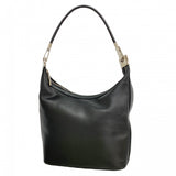 【6fb3160】グッチ ショルダーバッグ 01234 レザー ブラック シルバー金具【中古】レディース