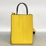 【6fb3161】フェンディ ハンドバッグ ショッピングバッグ レザー イエロー ゴールド金具 2wayバッグ【中古】レディース