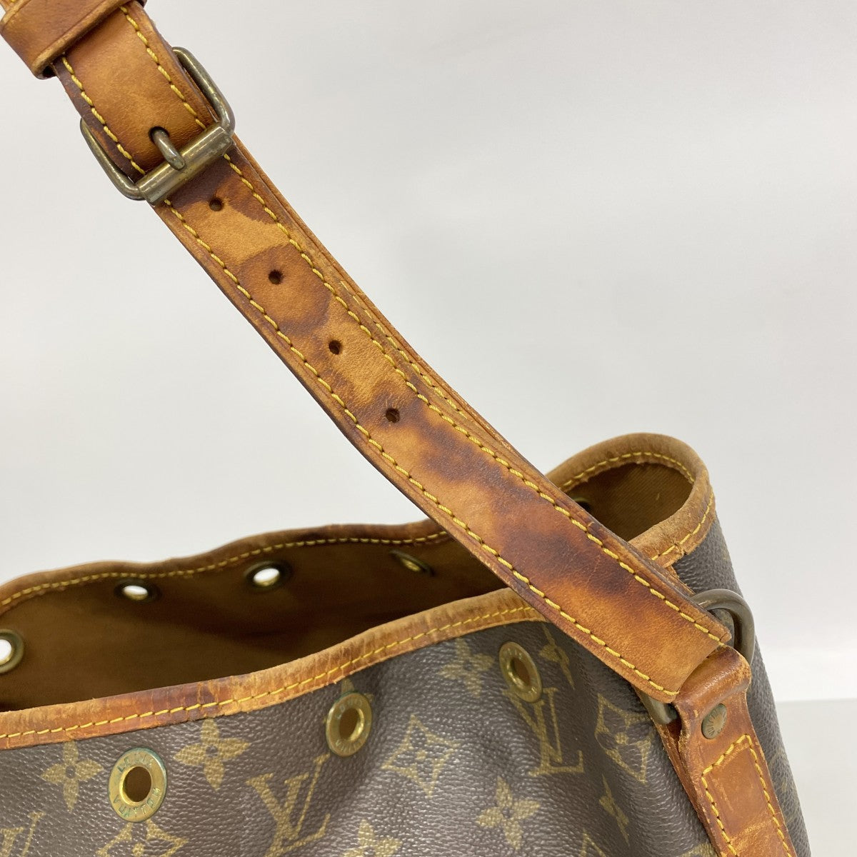 【6fb3167】ルイヴィトン ショルダーバッグ モノグラム プチノエ M42226 ブラウン【中古】レディース