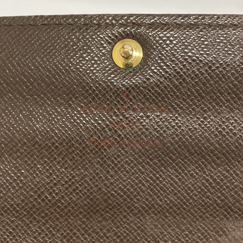 【6fb3173】ルイヴィトン 長財布 ダミエ ポルトフォイユサラ N61734 エベヌ【中古】レディース