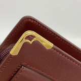 【6fb3179】カルティエ クラッチバッグ マスト レザー ボルドー ゴールド金具【中古】メンズ レディース ユニセックス