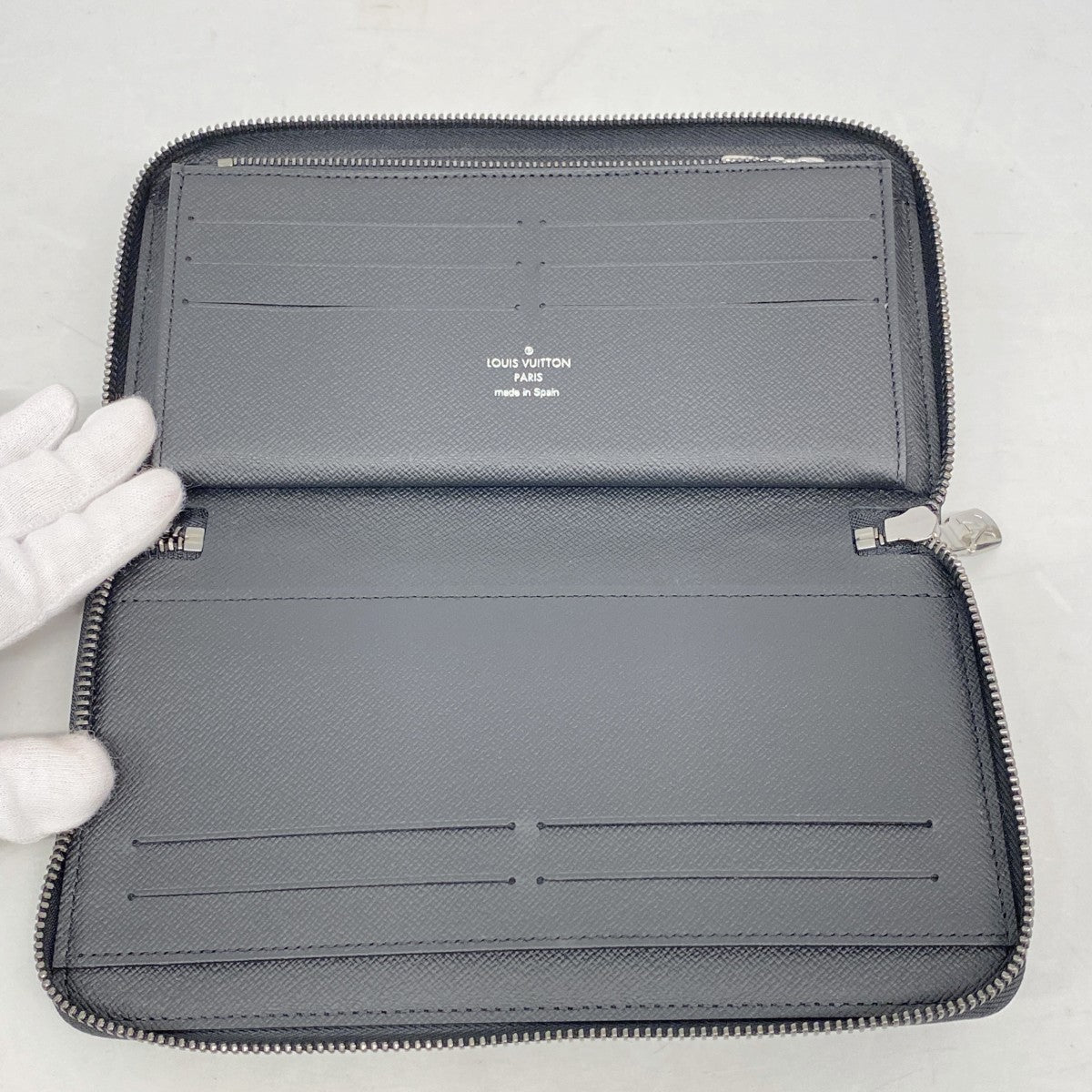 【6fb3186-k】ルイヴィトン 長財布 モノグラム・エクリプス ジッピーオーガナイザーNM M82081 ブラック【中古】メンズ