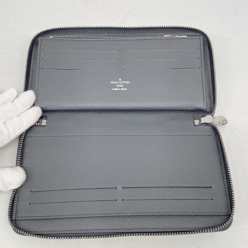 【6fb3186-k】ルイヴィトン 長財布 モノグラム・エクリプス ジッピーオーガナイザーNM M82081 ブラック【中古】メンズ