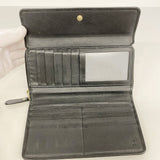【6fb3189-k】グッチ 長財布 マイクログッチシマ 449364 レザー ブラック ゴールド金具【中古】レディース