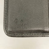 【6fb3189-k】グッチ 長財布 マイクログッチシマ 449364 レザー ブラック ゴールド金具【中古】レディース