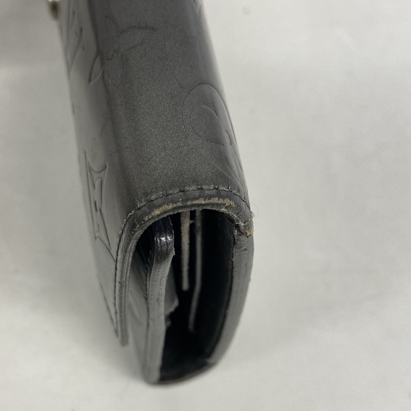 【6fb3196-k】ルイヴィトン 三つ折り長財布 モノグラム・マット ポルトトレゾールインターナショナル M65102 ノワール【中古】レディース
