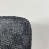 【6fb3198-k】ルイヴィトン コインケース ダミエ・グラフィット ジッピーコインパース N63076 ブラック グレー【中古】メンズ