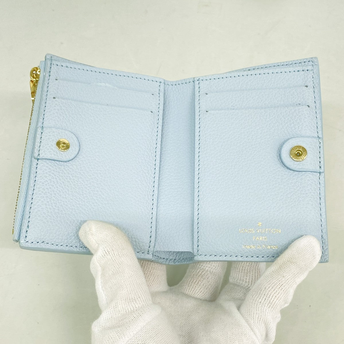 【6fb3199-k】ルイヴィトン 財布 モノグラム・アンプラント ポルトフォイユリサ M83587 ブルーオランプ【中古】レディース