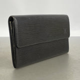 【6fb3202】ルイヴィトン 長財布 エピ ポシェットポルトモネクレディ M63572 ノワール【中古】レディース
