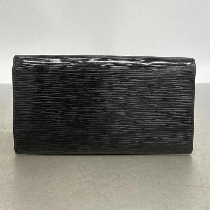 【6fb3202】ルイヴィトン 長財布 エピ ポシェットポルトモネクレディ M63572 ノワール【中古】レディース