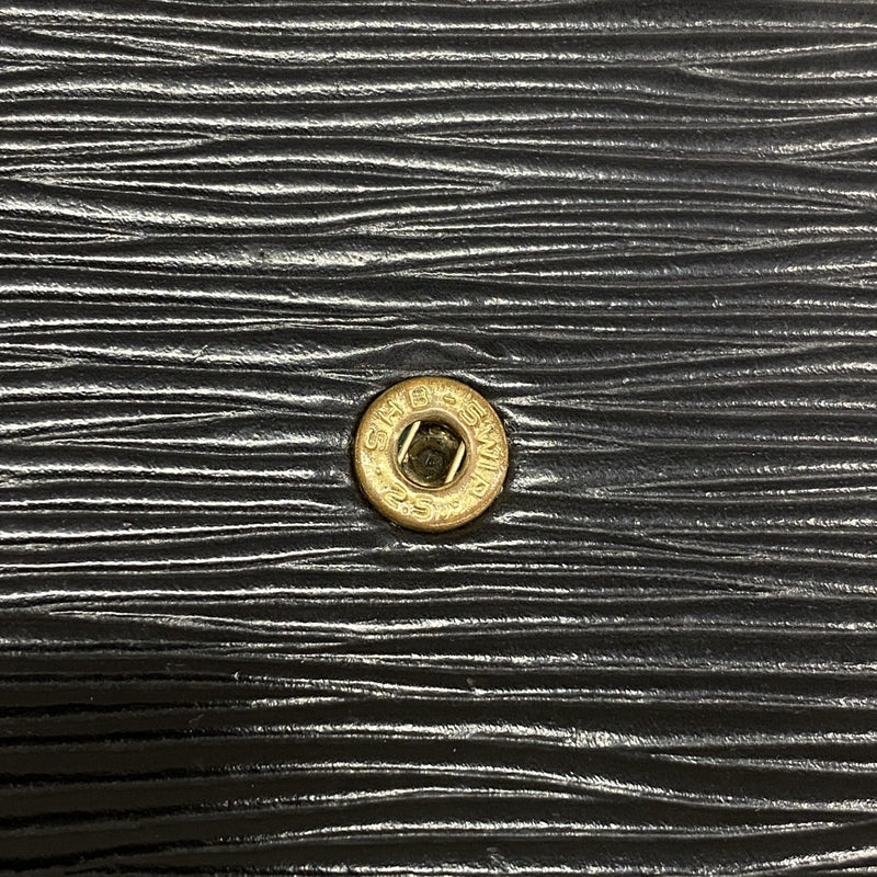 【6fb3202】ルイヴィトン 長財布 エピ ポシェットポルトモネクレディ M63572 ノワール【中古】レディース