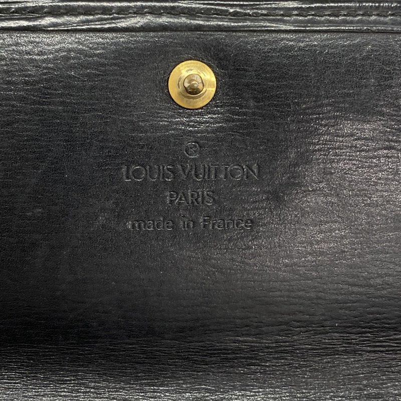 【6fb3202】ルイヴィトン 長財布 エピ ポシェットポルトモネクレディ M63572 ノワール【中古】レディース