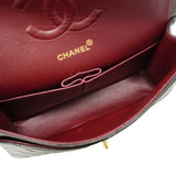 【6fb3210】シャネル ショルダーバッグ マトラッセ Wフラップ Wチェーン ラムスキン ブラック ゴールド金具【中古】レディース