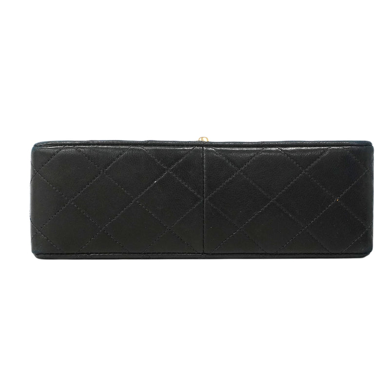【6fb3212】シャネル ショルダーバッグ ミニマトラッセ チェーンショルダー ラムスキン ブラック ゴールド金具【中古】レディース