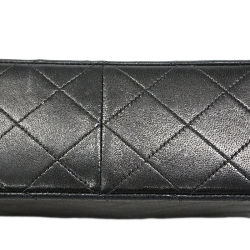 【6fb3212】シャネル ショルダーバッグ ミニマトラッセ チェーンショルダー ラムスキン ブラック ゴールド金具【中古】レディース