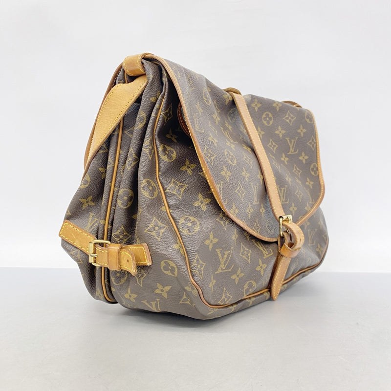 【6fb3217】ルイヴィトン ショルダーバッグ モノグラム ソミュール35 M42254 ブラウン【中古】レディース