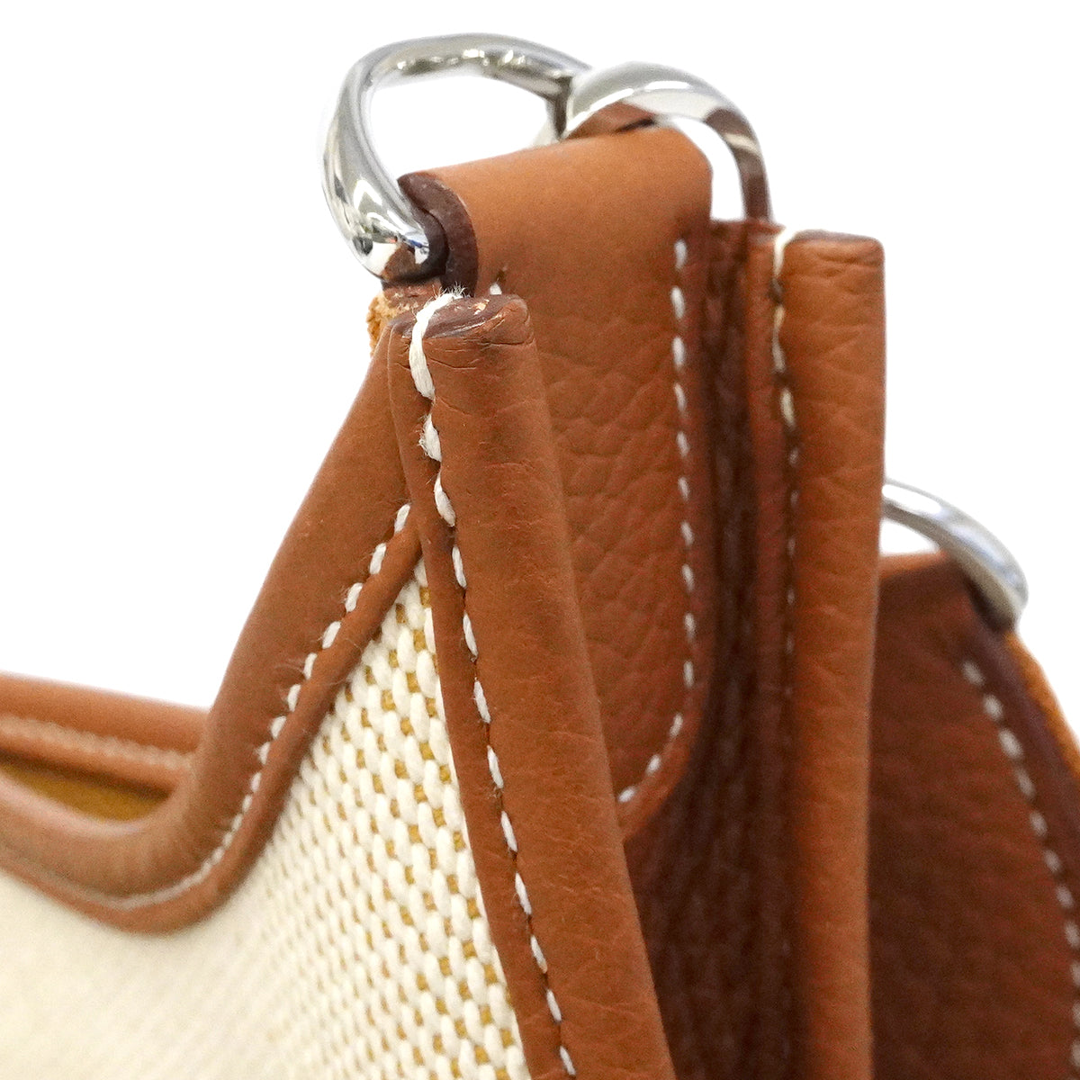 【6fb3222】エルメス ショルダーバッグ エヴリン3PM トワルアッシュ ゴールド シルバー金具 Z刻印【中古】レディース