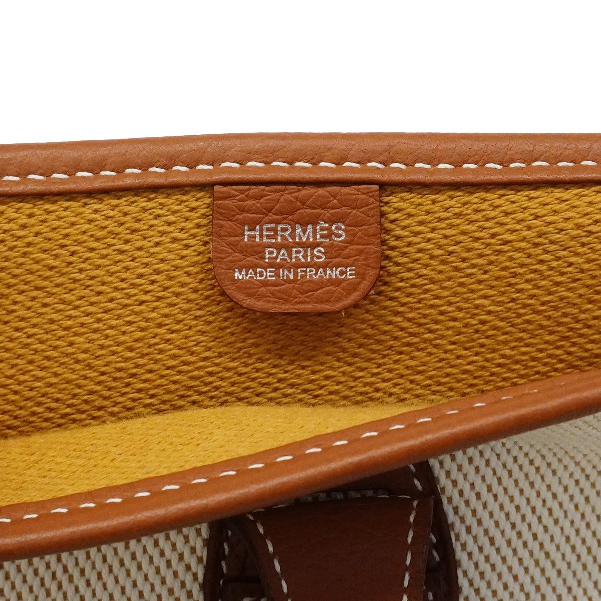 【6fb3222】エルメス ショルダーバッグ エヴリン3PM トワルアッシュ ゴールド シルバー金具 Z刻印【中古】レディース