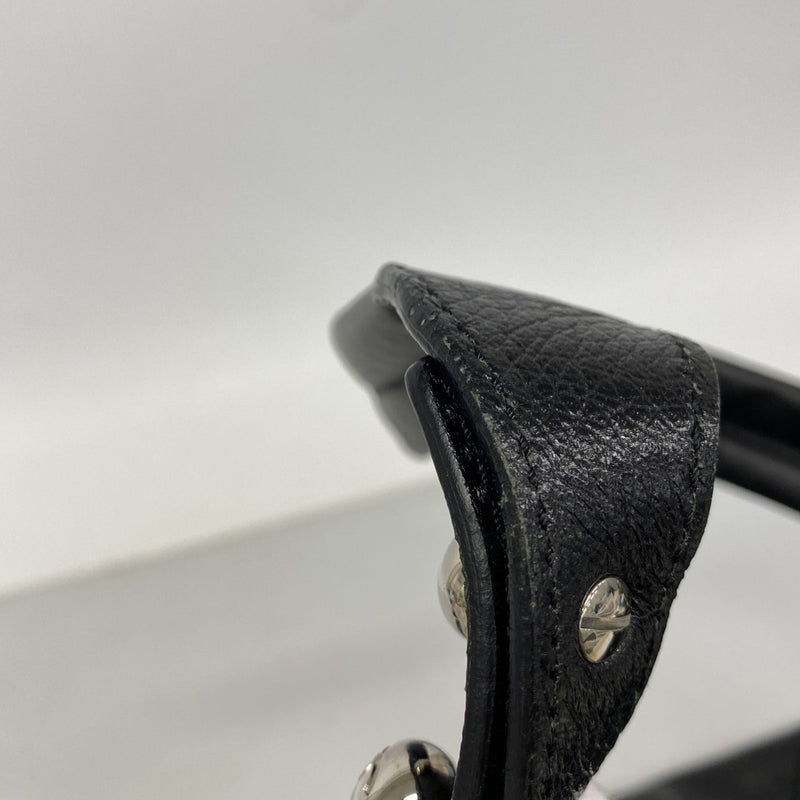 【6fc3255-k】シャネル トートバッグ パリビアリッツ キャンバス ブラック シルバー金具【中古】レディース