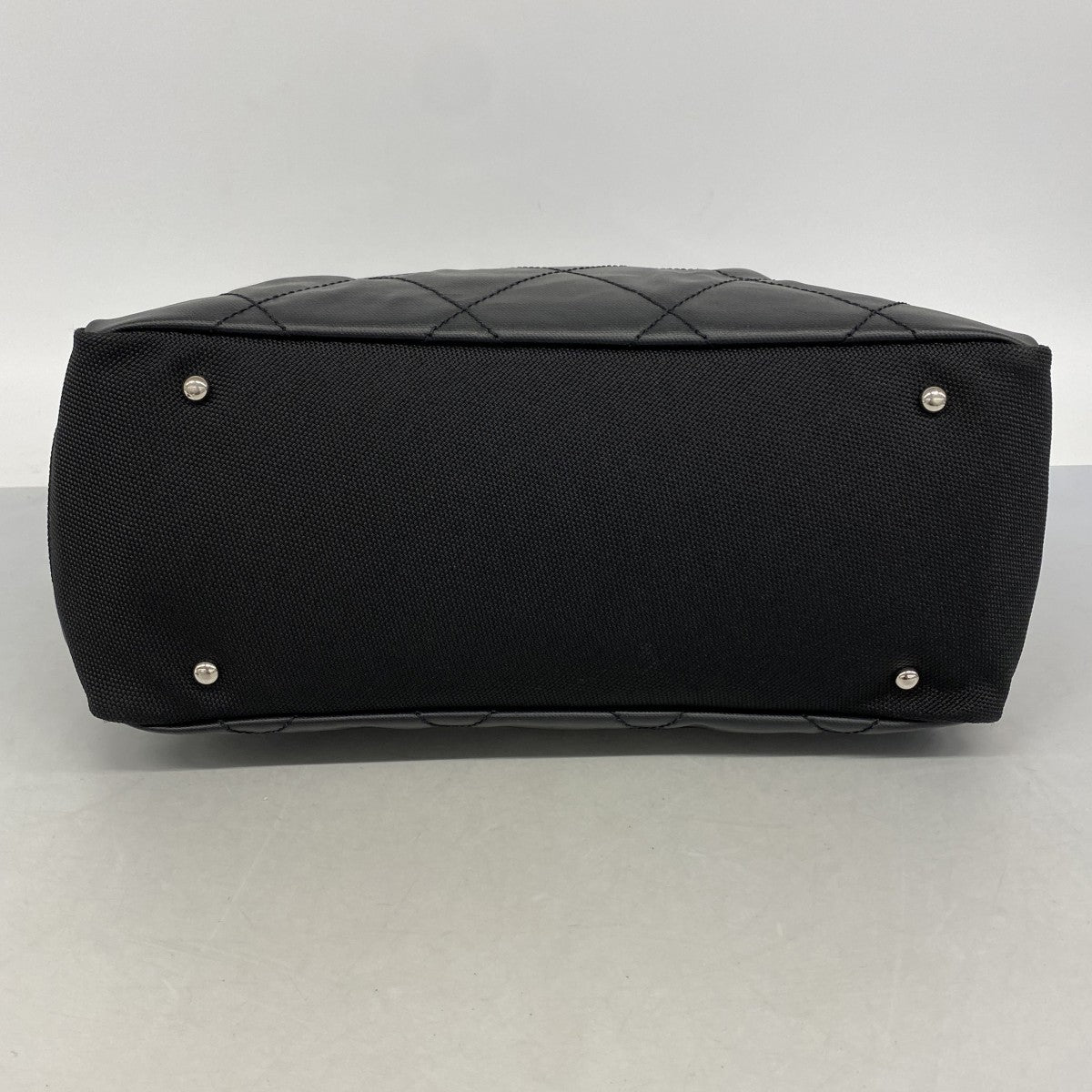 【6fc3255-k】シャネル トートバッグ パリビアリッツ キャンバス ブラック シルバー金具【中古】レディース