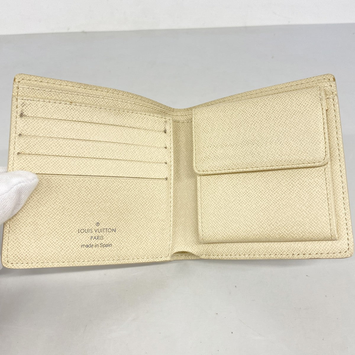 【6fc3260-k】ルイヴィトン 財布 ダミエ・アズール ポルトフォイユマルコ N60018 ホワイト【中古】メンズ