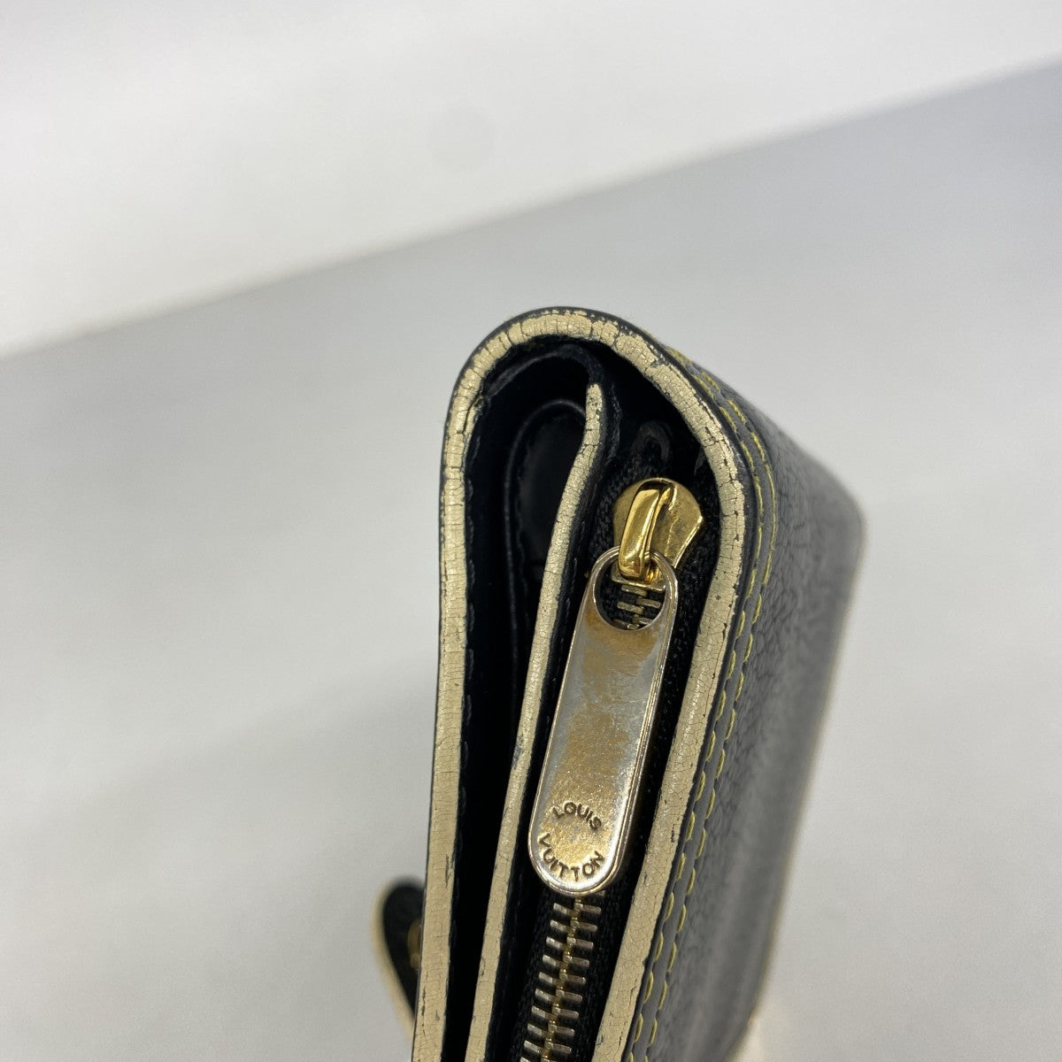 【6fc3262-k】ルイヴィトン 財布 スハリ コンパクトジップ M91828 ノワール【中古】レディース