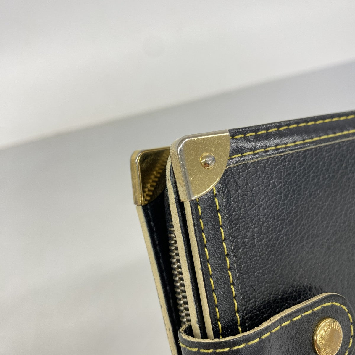 【6fc3262-k】ルイヴィトン 財布 スハリ コンパクトジップ M91828 ノワール【中古】レディース