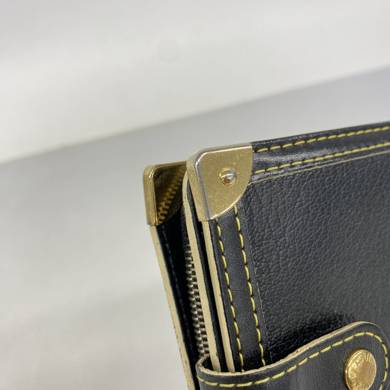 【6fc3262-k】ルイヴィトン 財布 スハリ コンパクトジップ M91828 ノワール【中古】レディース