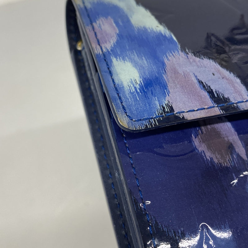 【6fc3280-k】ルイヴィトン 長財布 ヴェルニ イカットフラワー ポルトフォイユサラ M90021 グランブルー【中古】レディース