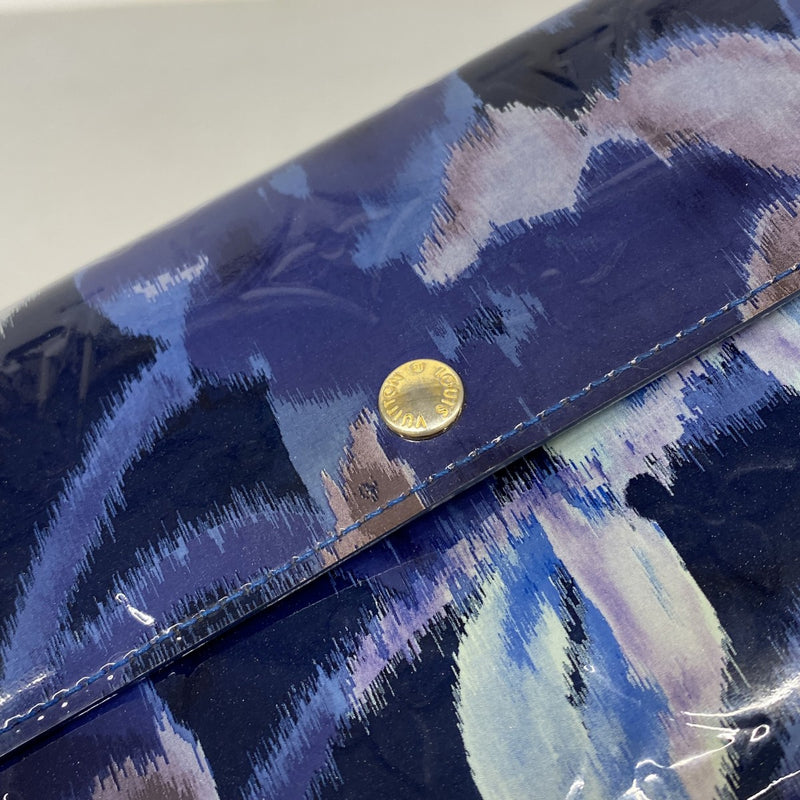 【6fc3280-k】ルイヴィトン 長財布 ヴェルニ イカットフラワー ポルトフォイユサラ M90021 グランブルー【中古】レディース