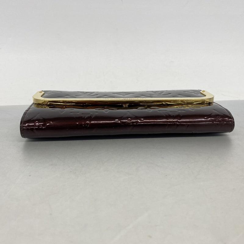 【6fc3281-k】ルイヴィトン 長財布 ヴェルニ ポルトフォイユロスモア M91591 アマラント【中古】レディース