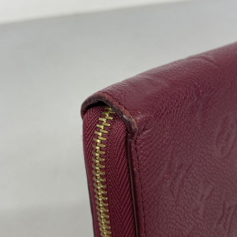 【6fc3282-k】ルイヴィトン 長財布 モノグラム・アンプラント ジッピーウォレット M62214 レザン【中古】レディース