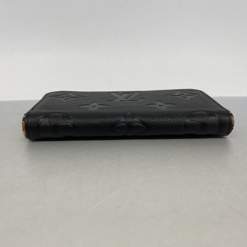 【6fc3285-k】ルイヴィトン 長財布 モノグラム・アンプラント ワイルドアットハート ジッピーウォレット M80680 ノワール【中古】レディース