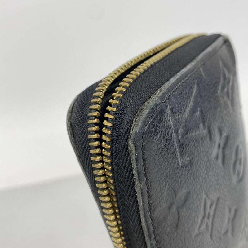 【6fc3287-k】ルイヴィトン 長財布 モノグラム・アンプラント ジッピーウォレット M61864 ノワール【中古】レディース
