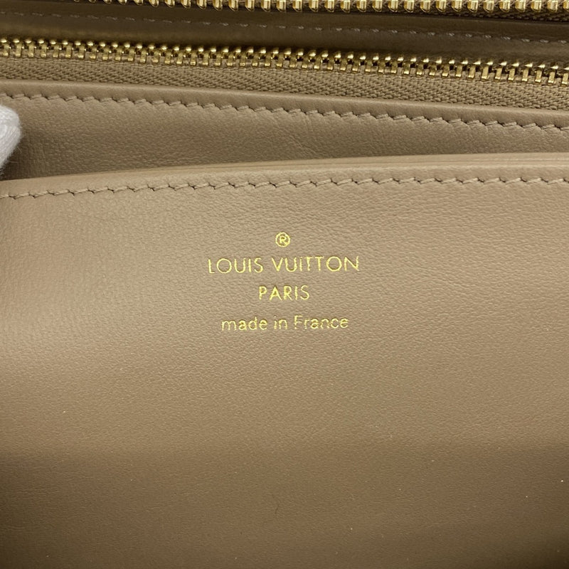 【6fc3288-k】ルイヴィトン 長財布 モノグラム・エンボス ジッピーウォレット M81511 トープ【中古】レディース
