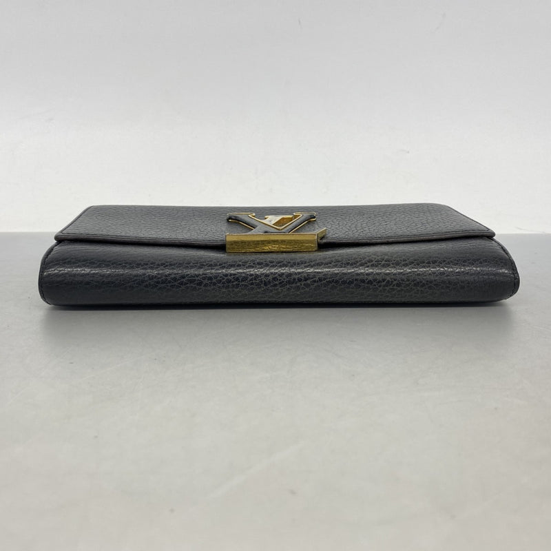 【6fc3290-k】ルイヴィトン 長財布 トリヨン ポルトフォイユカプシーヌ M61248 ノワール【中古】レディース