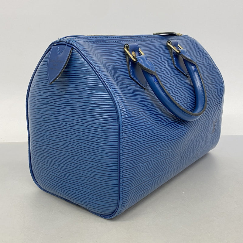 【6fc3293】ルイヴィトン ハンドバッグ エピ スピーディ25 M43015 トレドブルー【中古】レディース