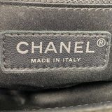 【6fc3311】シャネル ショルダーバッグ チェーンショルダー シェブロン ラムスキン ブラック シルバー金具【中古】レディース