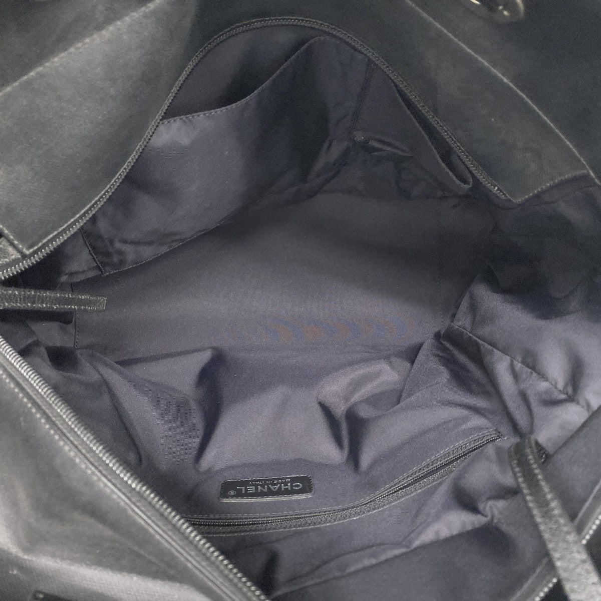 【6fc3332-k】シャネル トートバッグ パリビアリッツ キャンバス ブラック シルバー金具【中古】レディース