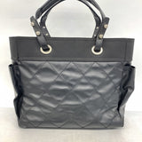 【6fc3332-k】シャネル トートバッグ パリビアリッツ キャンバス ブラック シルバー金具【中古】レディース