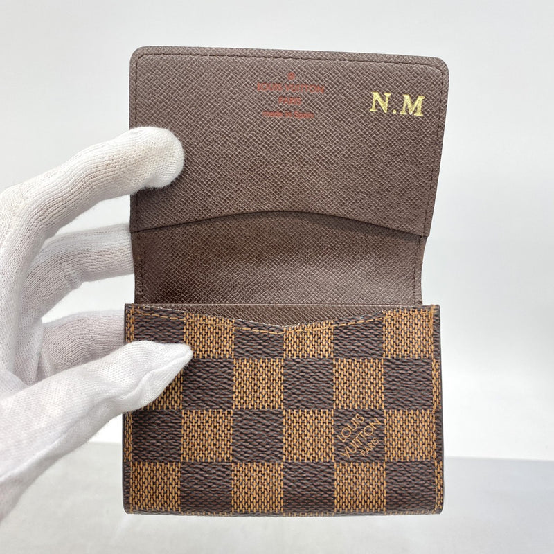 【6fc3338-k】ルイヴィトン カードケース ダミエ アンヴェロップカルトドゥヴィジット N62920 エベヌ【中古】メンズ レディース ユニセックス