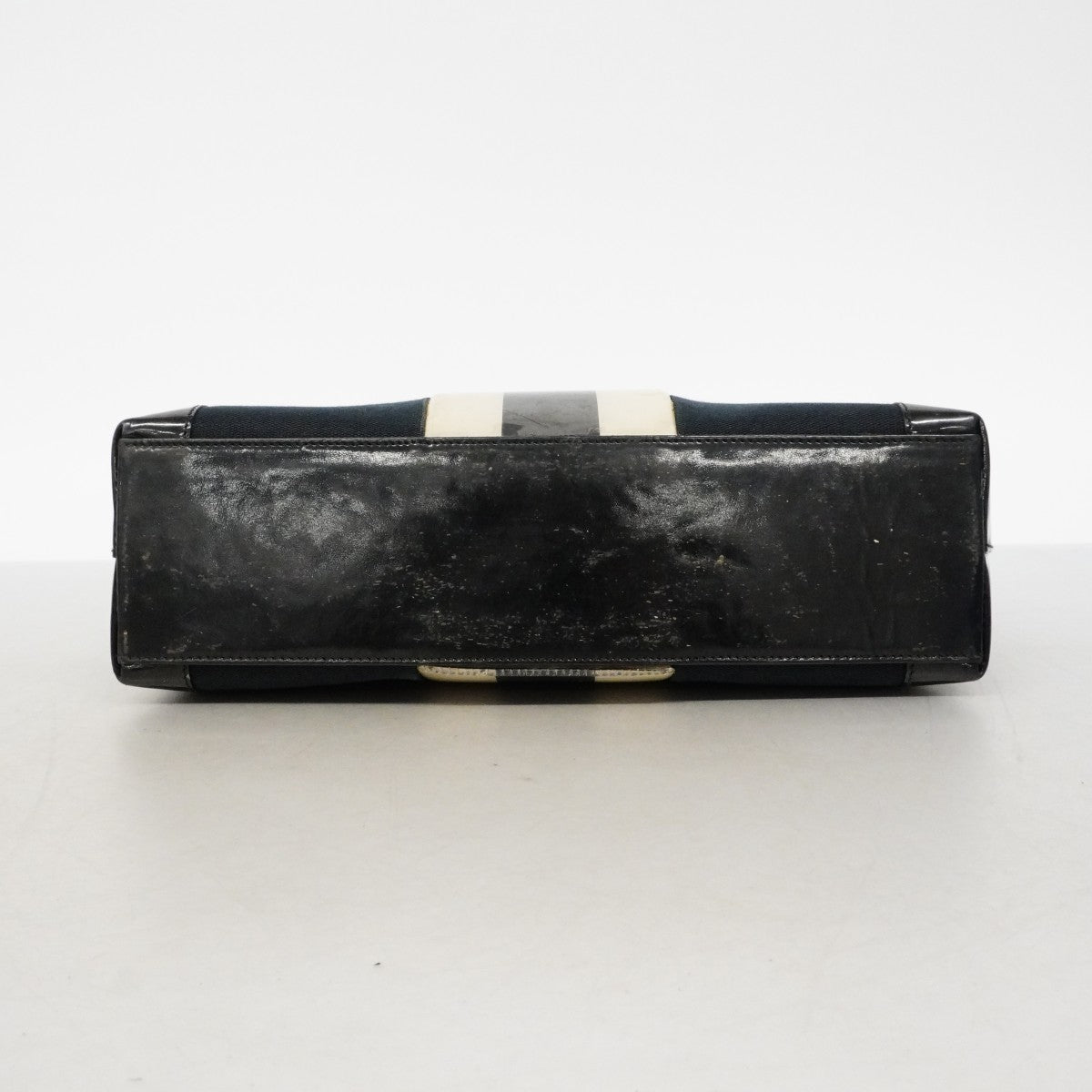 【6fc3392】グッチ トートバッグ 002 1119 キャンバス ブラック ネイビー ゴールド金具【中古】レディース