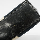 【6fc3392】グッチ トートバッグ 002 1119 キャンバス ブラック ネイビー ゴールド金具【中古】レディース
