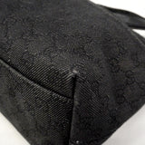 【6fc3393】グッチ ショルダーバッグ 105649 デニム ブラック シルバー金具【中古】レディース