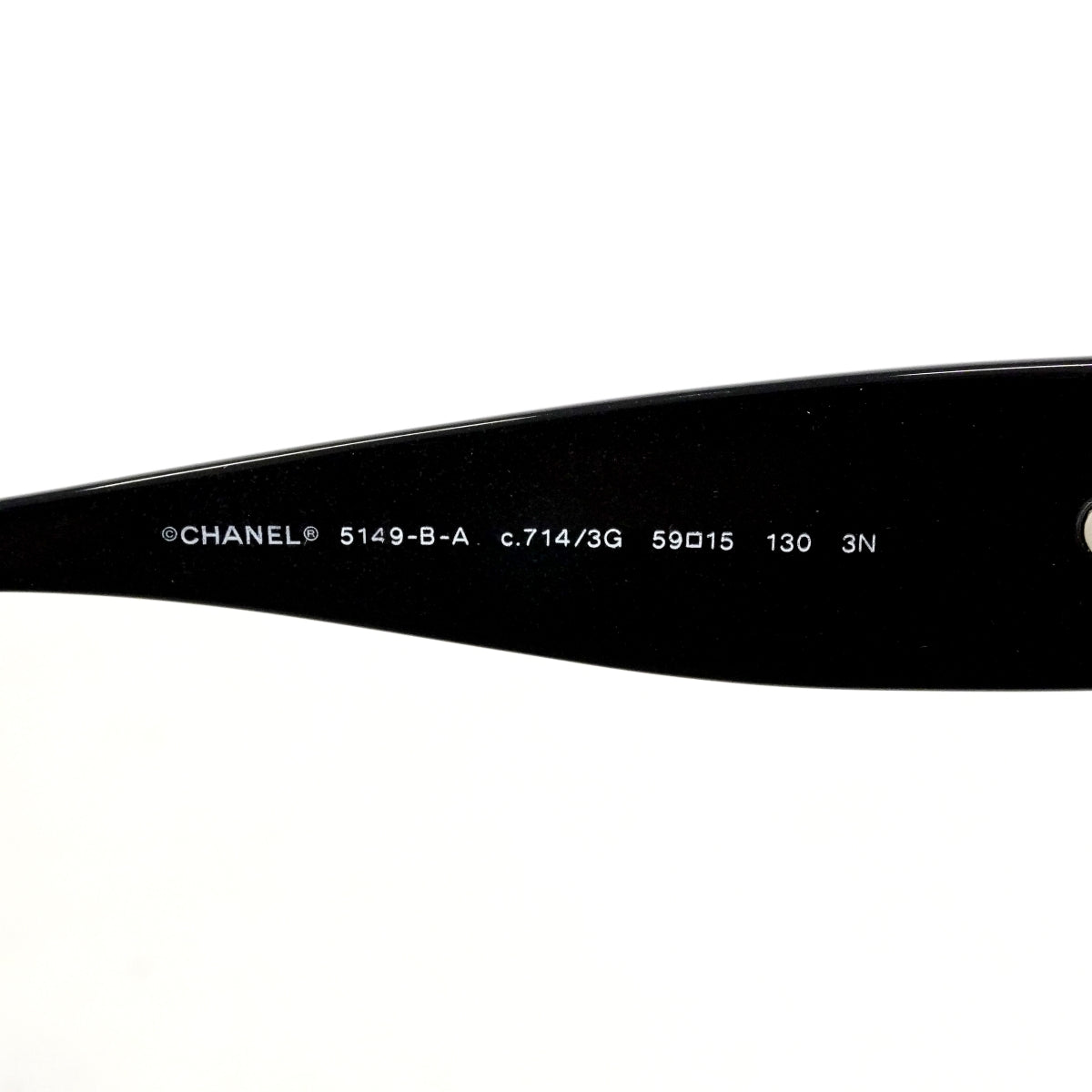 【6fc3407-e】シャネル サングラス 5149-B-A プラスチック ブラック シルバー金具【中古】レディース
