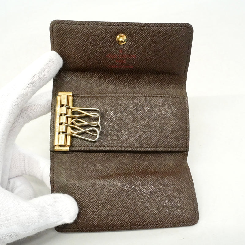 【6fc3417】ルイヴィトン キーケース ダミエ ミュルティクレ4 N62631 エベヌ【中古】メンズ レディース ユニセックス