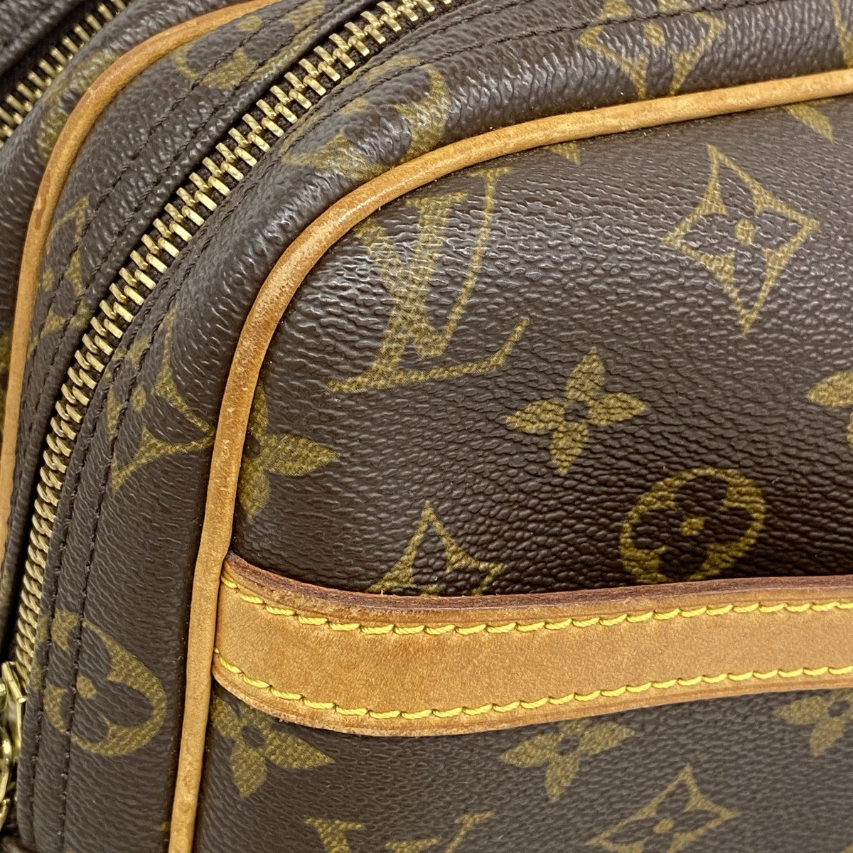 【6fc3427】ルイヴィトン ショルダーバッグ モノグラム リポーターPM M45254 ブラウン【中古】レディース