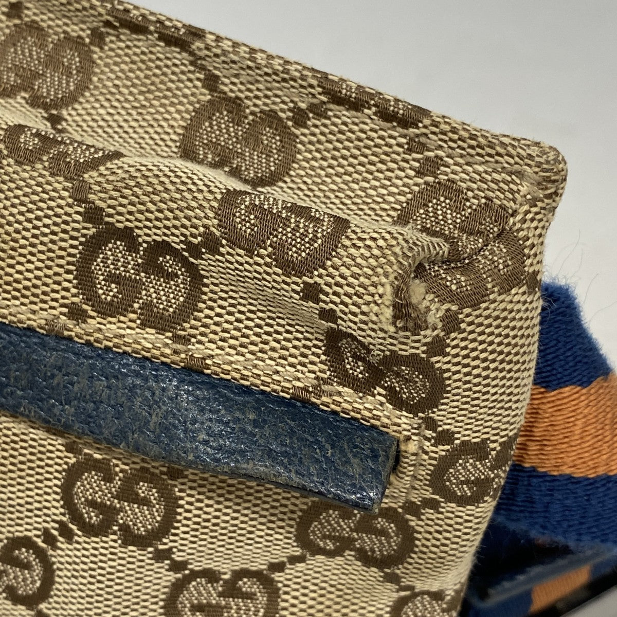 【6fc3441】グッチ ウエストバッグ GGキャンバス 28566 キャンバス ブラウン シルバー金具【中古】メンズ レディース ユニセックス