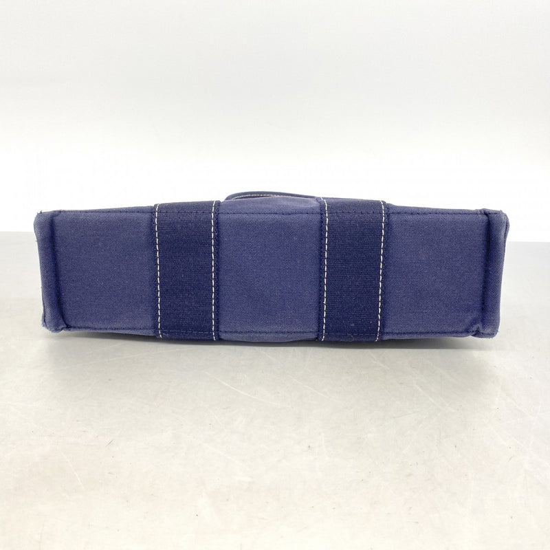 【6fc3466】エルメス トートバッグ ドーヴィルPM キャンバス ネイビー シルバー金具【中古】レディース